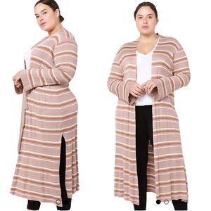 NWTs Dex Joey Longline Striped Cardigan Size 3X
